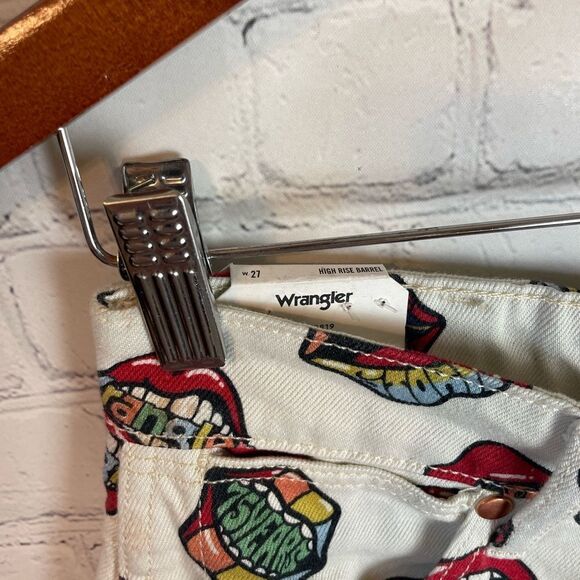 WRANGLER READ MY LIPS JEANS BARREL 652 HIGH RISE BARREL - HTF RARE SIZE 27 - Picture 11 of 14